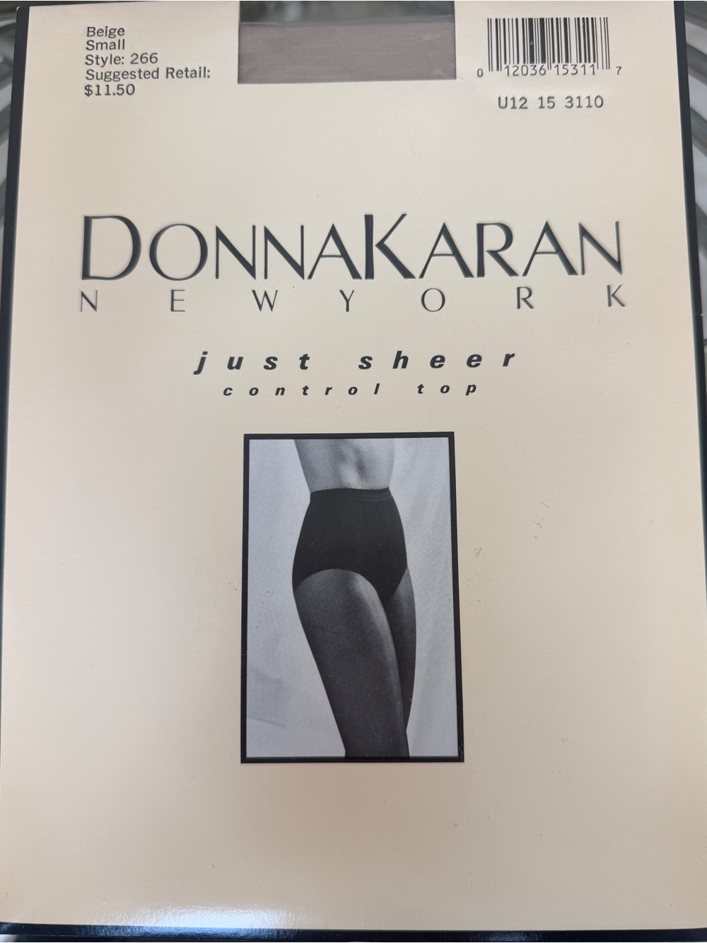Donna Karan New York Just Sheer Control Top Briefs - Beige Size Small